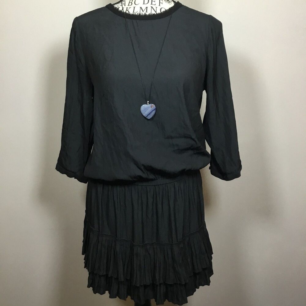 Madison Scotch Creatures de vetements p’tite black knee length dress sz M